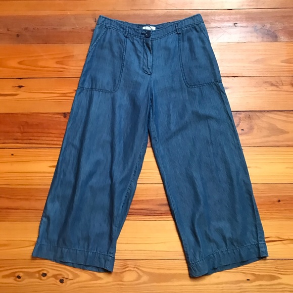 Sophia Max Chambray Denim Wide Leg Jeans, EUC, 0/2 - Picture 3 of 12